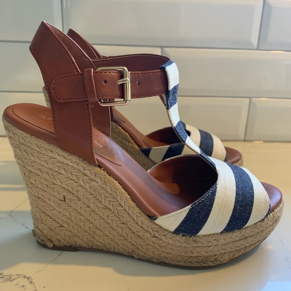 BCBGeneration espadrille canvas striped wedges 7 - Picture 6 of 9
